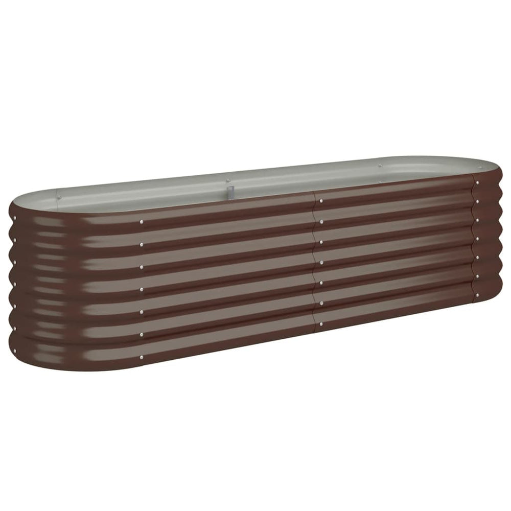 vidaXL Raised Garden Bed Galvanized Steel 152x40x36 cm Brown