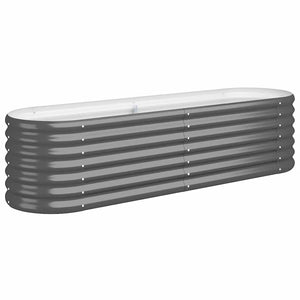 vidaXL Raised Garden Bed Galvanized Steel 152x40x36 cm Anthracite