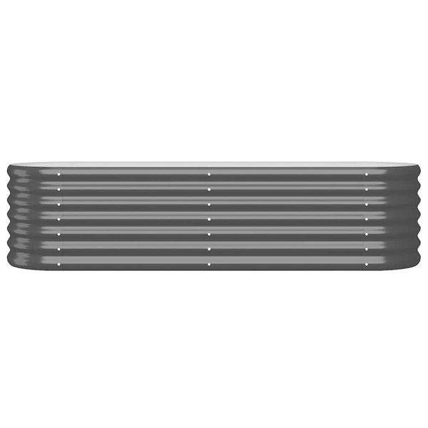 vidaXL Raised Garden Bed Galvanized Steel 152x40x36 cm Anthracite