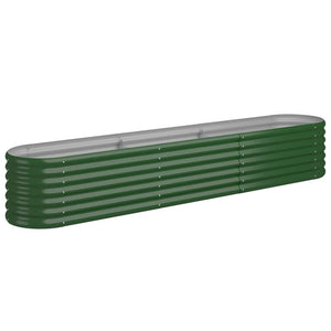 vidaXL Raised Garden Bed Galvanized Steel 224x40x36 cm Green
