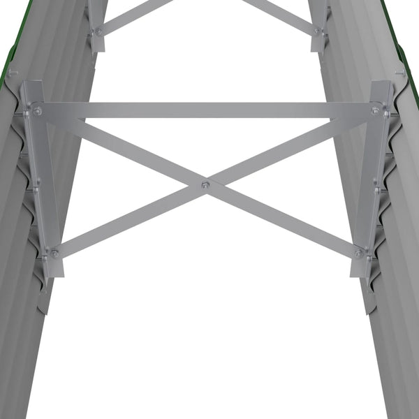 vidaXL Raised Garden Bed Galvanized Steel 224x40x36 cm Green