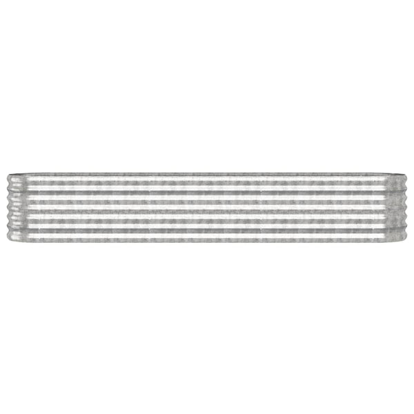 vidaXL Raised Garden Bed Galvanized Steel 224x40x36 cm Silver