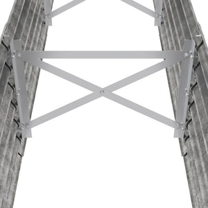 vidaXL Raised Garden Bed Galvanized Steel 224x40x36 cm Silver