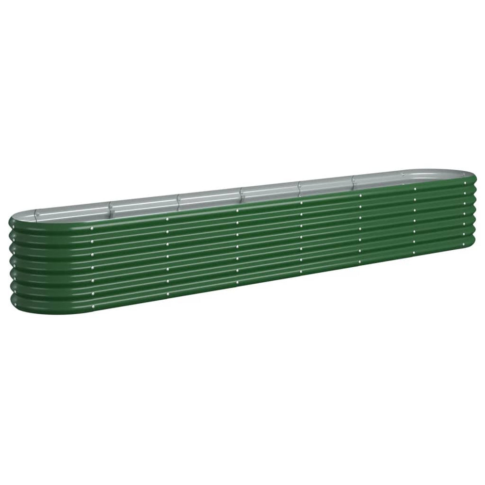 vidaXL Raised Garden Bed Galvanized Steel 260x40x36 cm Green