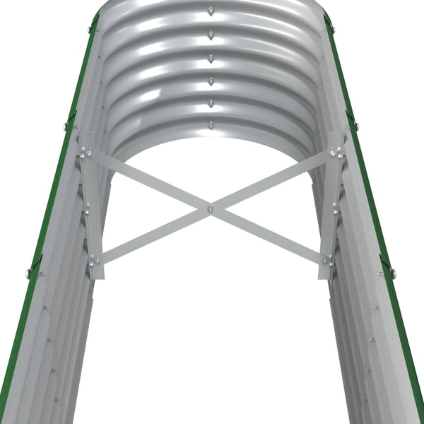 vidaXL Raised Garden Bed Galvanized Steel 260x40x36 cm Green