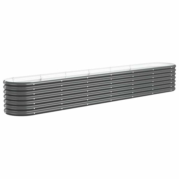 vidaXL Raised Garden Bed Galvanized Steel 260x40x36 cm Anthracite