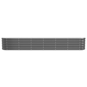 vidaXL Raised Garden Bed Galvanized Steel 260x40x36 cm Anthracite