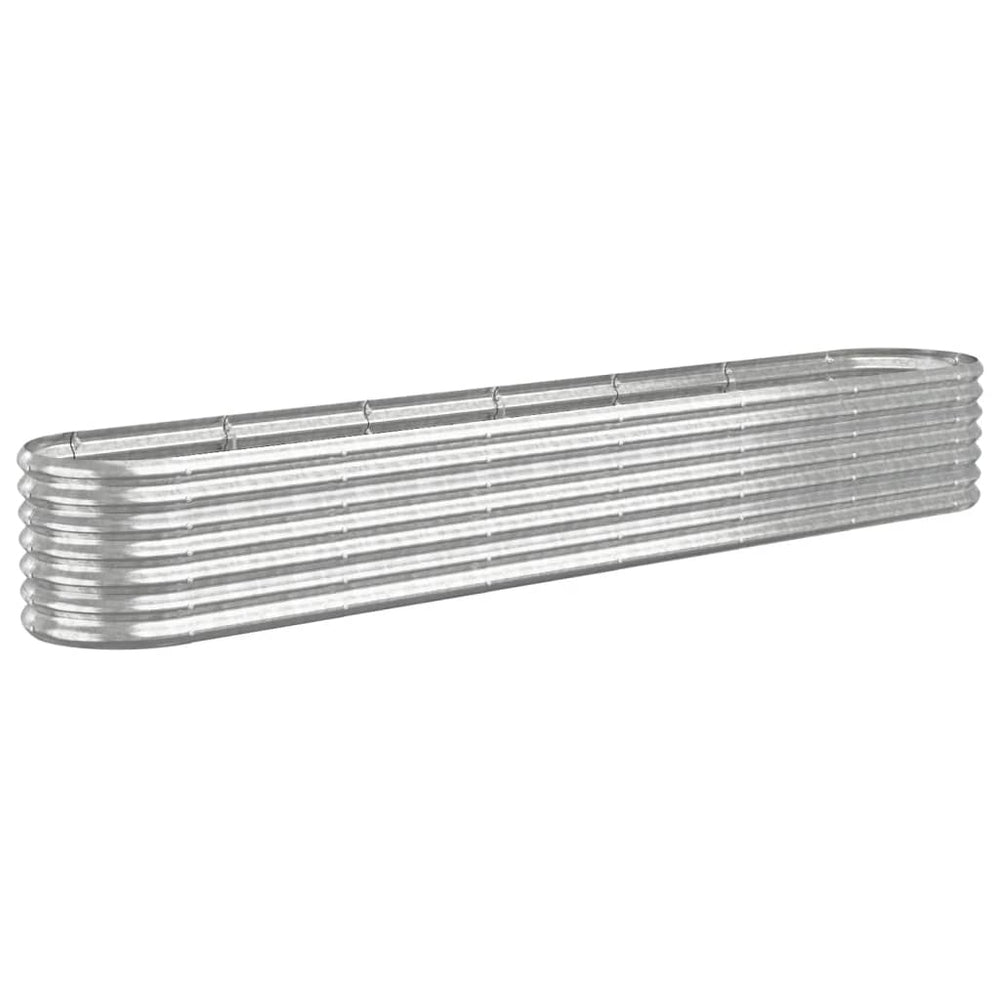 vidaXL Raised Garden Bed Galvanized Steel 260x40x36 cm Silver