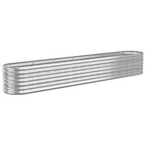 vidaXL Raised Garden Bed Galvanized Steel 260x40x36 cm Silver