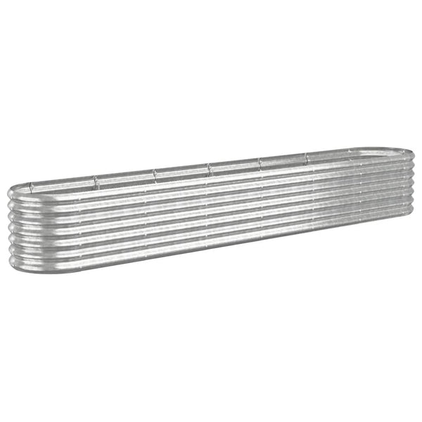 vidaXL Raised Garden Bed Galvanized Steel 260x40x36 cm Silver