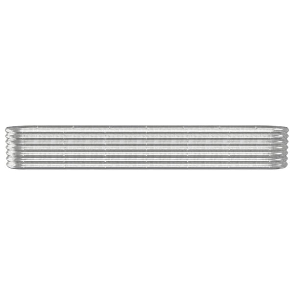 vidaXL Raised Garden Bed Galvanized Steel 260x40x36 cm Silver