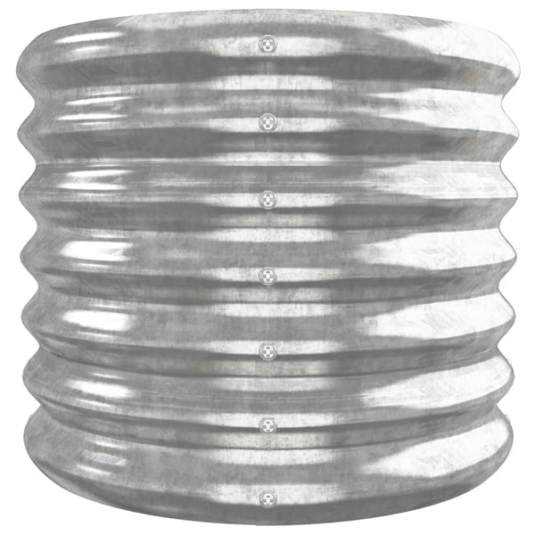 vidaXL Raised Garden Bed Galvanized Steel 260x40x36 cm Silver