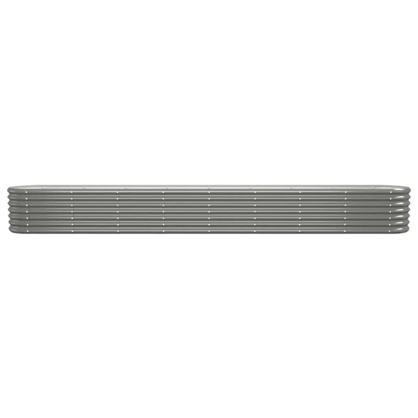 vidaXL Raised Garden Bed Galvanized Steel 332x40x36 cm Grey