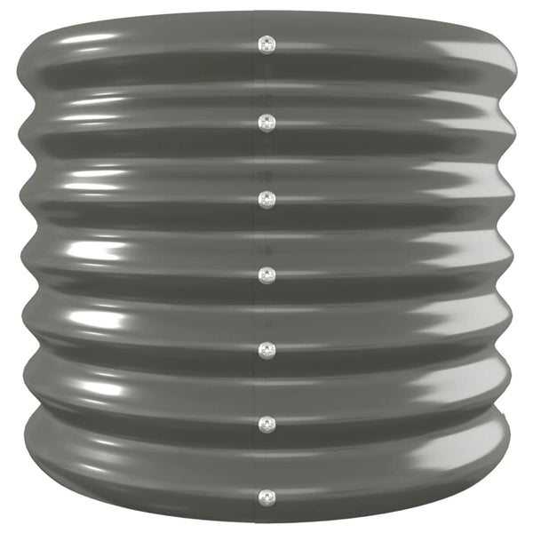 vidaXL Raised Garden Bed Galvanized Steel 332x40x36 cm Grey