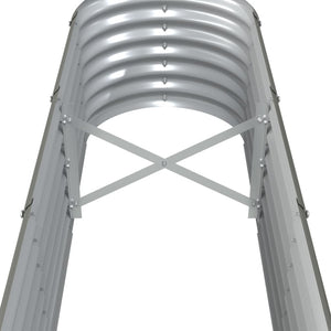 vidaXL Raised Garden Bed Galvanized Steel 332x40x36 cm Grey