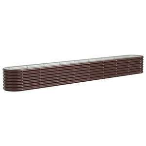 vidaXL Raised Garden Bed Galvanized Steel 332x40x36 cm Brown