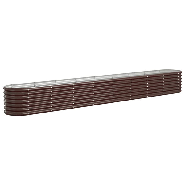 vidaXL Raised Garden Bed Galvanized Steel 332x40x36 cm Brown