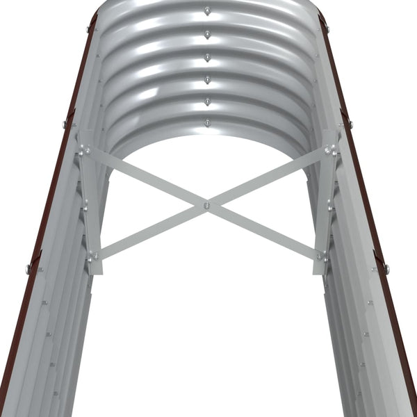 vidaXL Raised Garden Bed Galvanized Steel 332x40x36 cm Brown