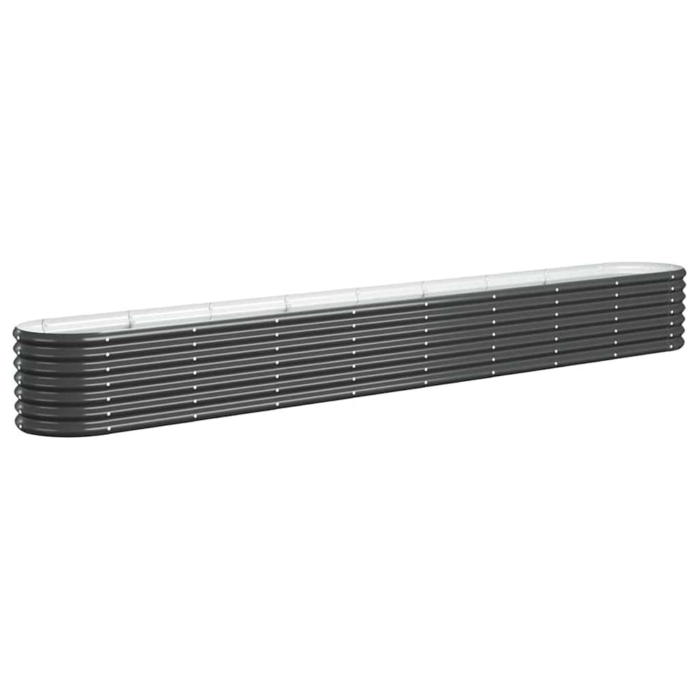 vidaXL Raised Garden Bed Galvanized Steel 332x40x36 cm Anthracite