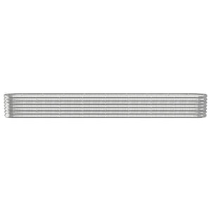 vidaXL Raised Garden Bed Galvanized Steel 332x40x36 cm Silver