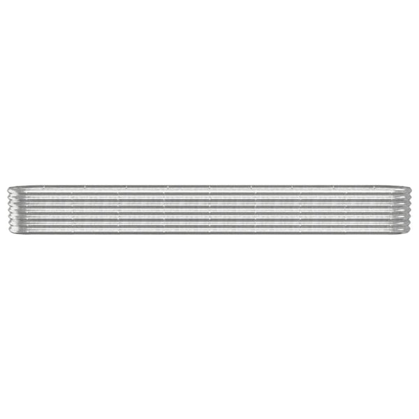vidaXL Raised Garden Bed Galvanized Steel 332x40x36 cm Silver