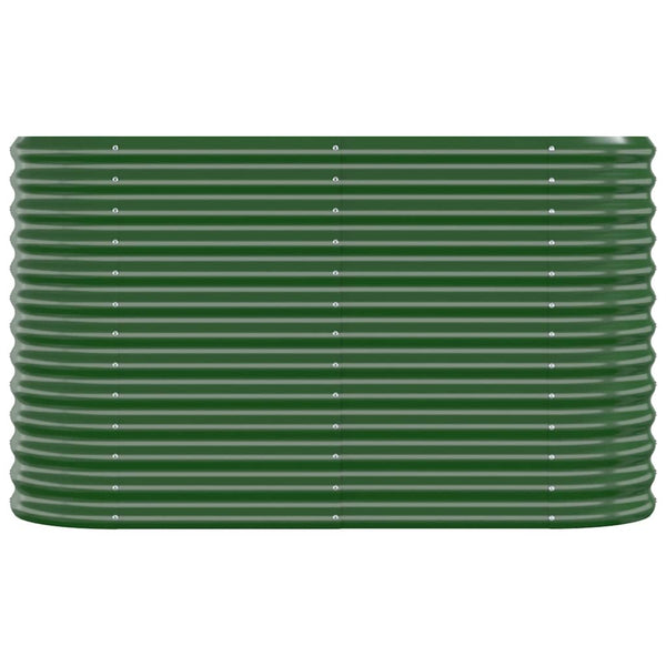 vidaXL Raised Garden Bed Galvanized Steel 114x40x68 cm Green