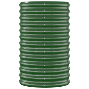 vidaXL Raised Garden Bed Galvanized Steel 114x40x68 cm Green