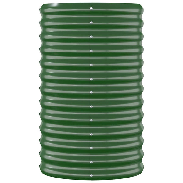 vidaXL Raised Garden Bed Galvanized Steel 114x40x68 cm Green
