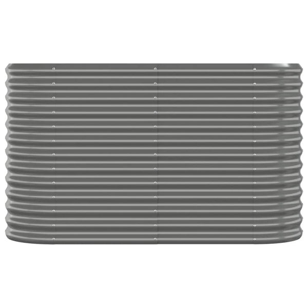 vidaXL Raised Garden Bed Galvanized Steel 114x40x68 cm Gray