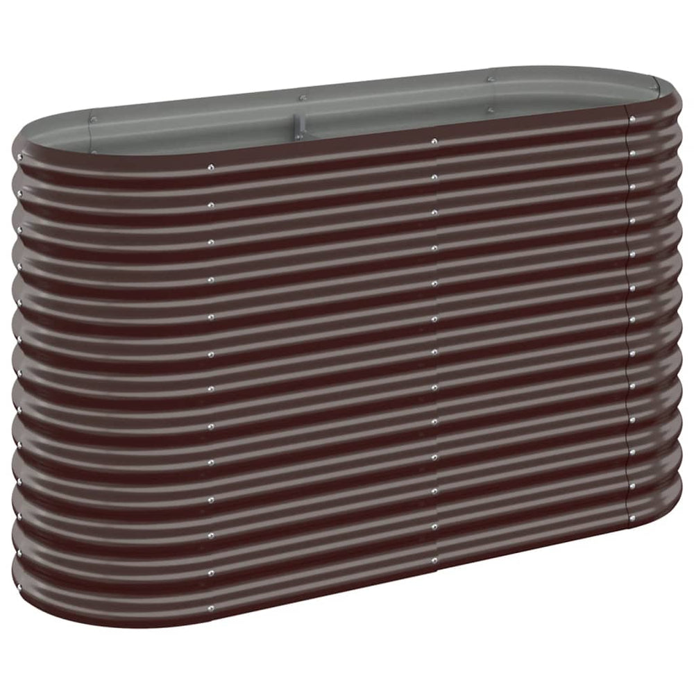 vidaXL Raised Garden Bed Galvanized Steel 114x40x68 cm Brown