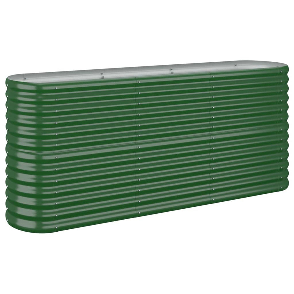 vidaXL Raised Garden Bed Galvanized Steel 152x40x68 cm Green