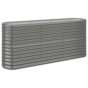 vidaXL Raised Garden Bed Galvanized Steel 152x40x68 cm Grey