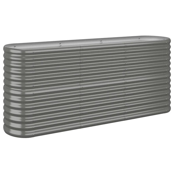 vidaXL Raised Garden Bed Galvanized Steel 152x40x68 cm Grey