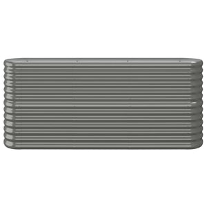 vidaXL Raised Garden Bed Galvanized Steel 152x40x68 cm Grey