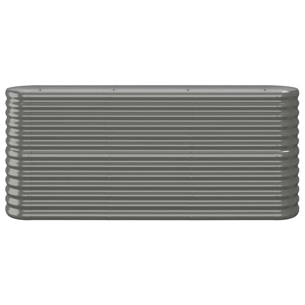 vidaXL Raised Garden Bed Galvanized Steel 152x40x68 cm Grey