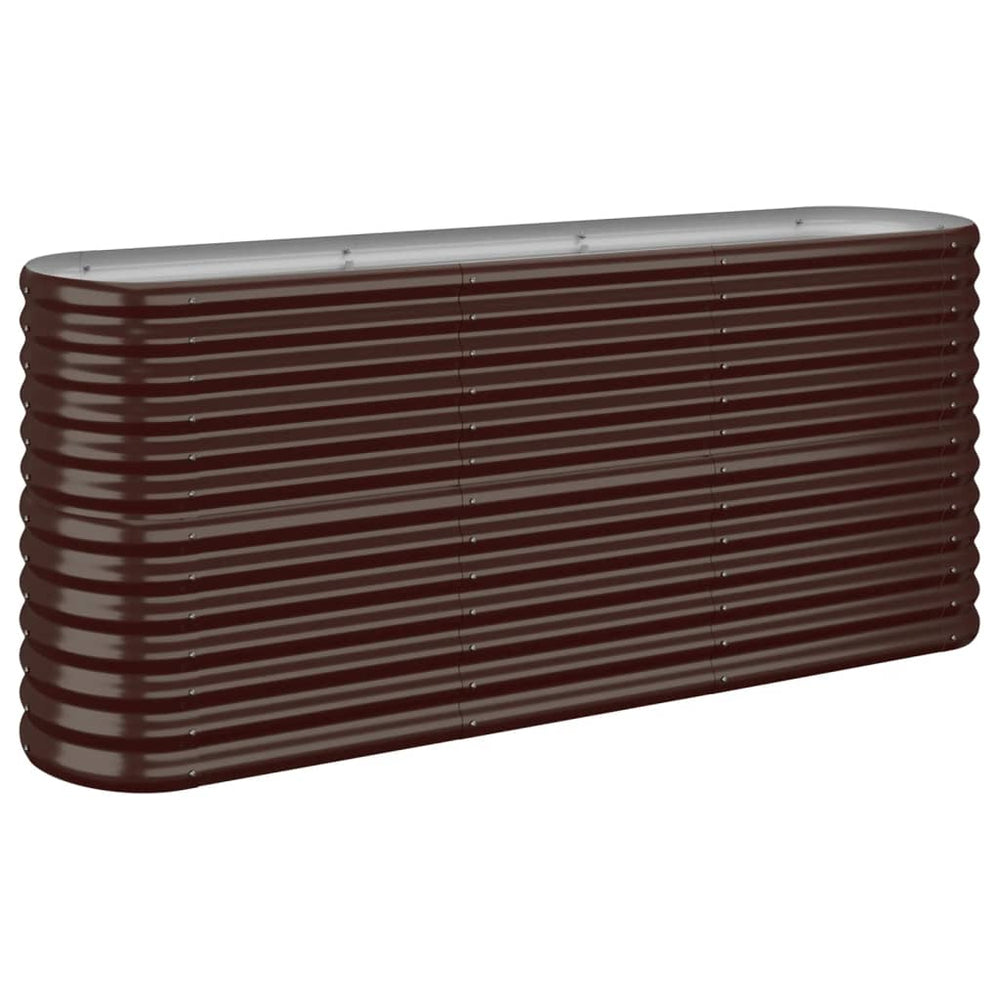 vidaXL Raised Garden Bed Galvanized Steel 152x40x68 cm Brown