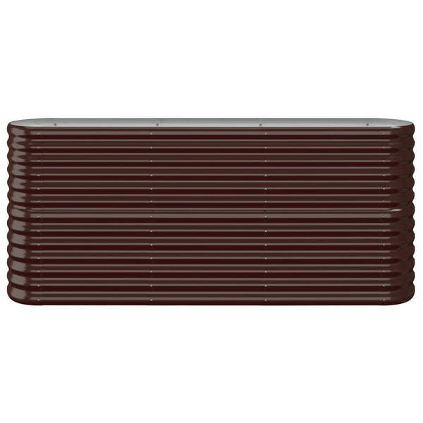 vidaXL Raised Garden Bed Galvanized Steel 152x40x68 cm Brown