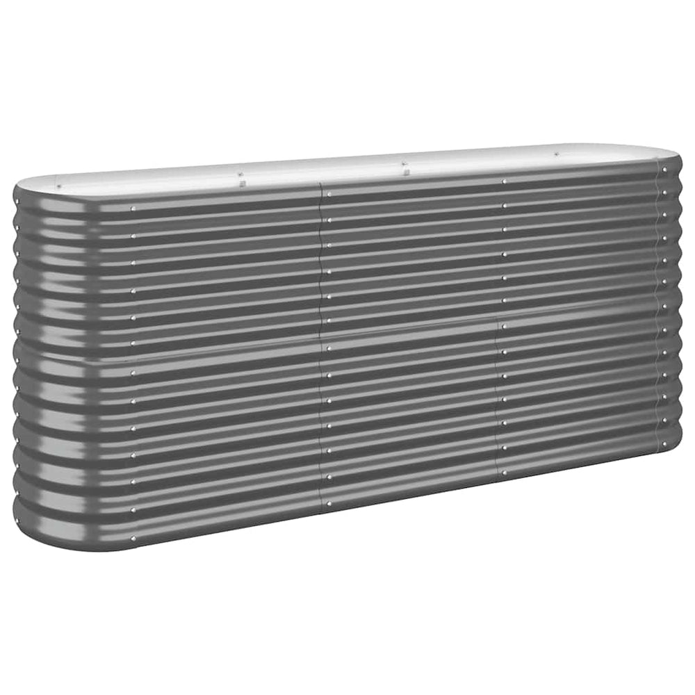 vidaXL Raised Garden Bed Galvanized Steel 152x40x68 cm Anthracite
