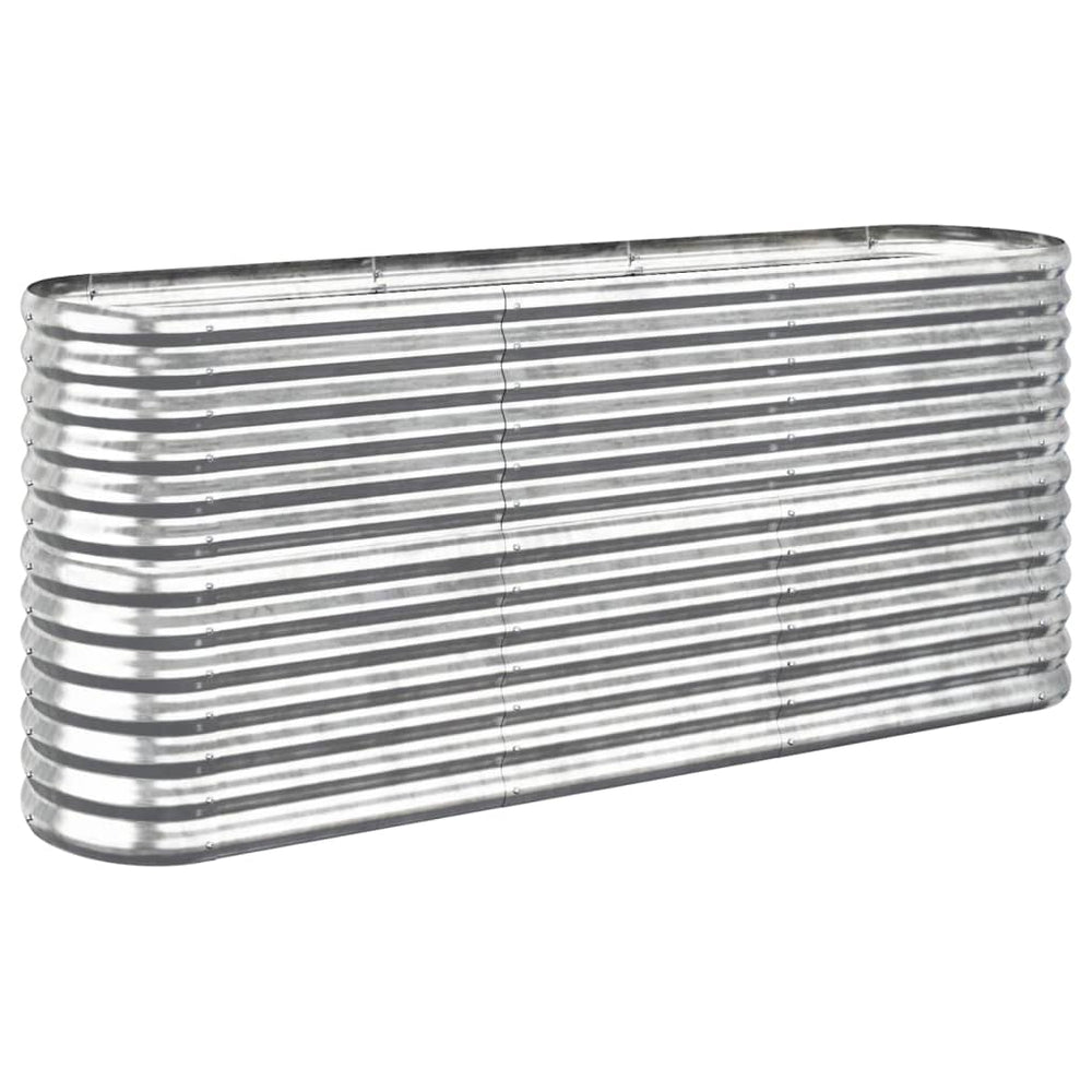 vidaXL Raised Garden Bed Galvanized Steel 152x40x68 cm Silver