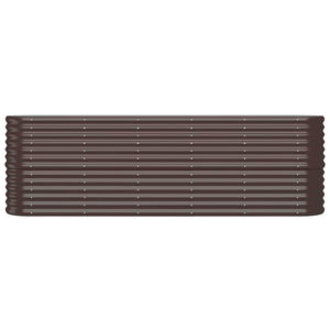 vidaXL Raised Garden Bed Galvanized Steel 224x40x68 cm Brown
