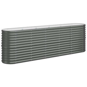 vidaXL Raised Garden Bed Galvanized Steel 224x40x68 cm Anthracite