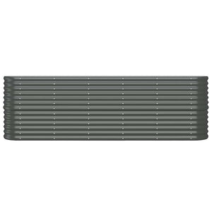 vidaXL Raised Garden Bed Galvanized Steel 224x40x68 cm Anthracite