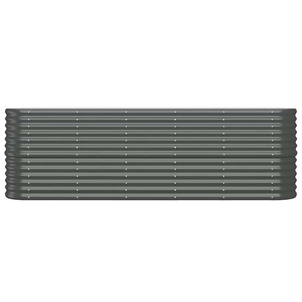 vidaXL Raised Garden Bed Galvanized Steel 224x40x68 cm Anthracite