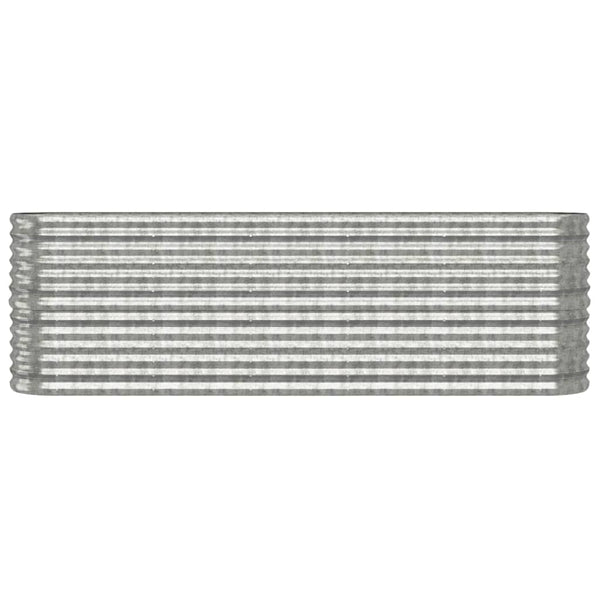 vidaXL Raised Garden Bed Galvanized Steel 224x40x68 cm Silver