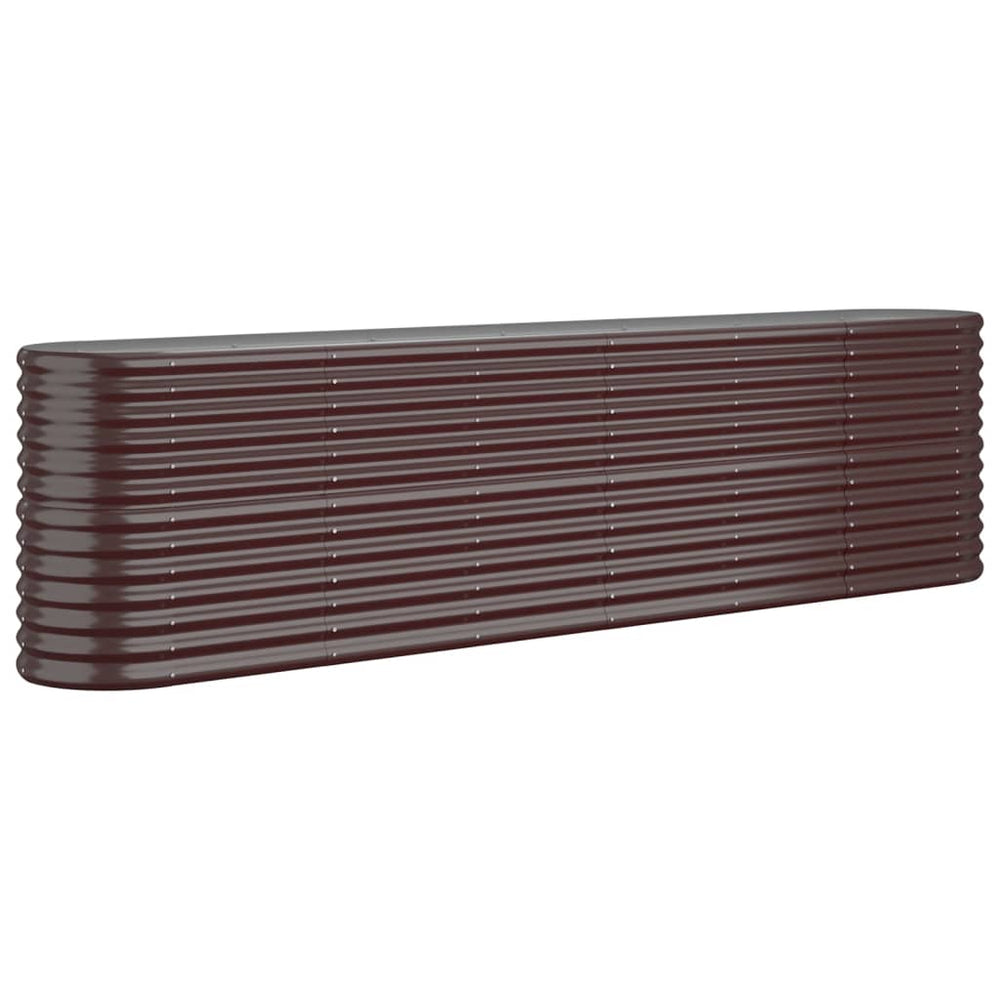vidaXL Raised Garden Bed Galvanized Steel 260x40x68 cm Brown