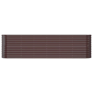 vidaXL Raised Garden Bed Galvanized Steel 260x40x68 cm Brown