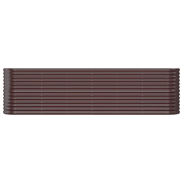 vidaXL Raised Garden Bed Galvanized Steel 260x40x68 cm Brown