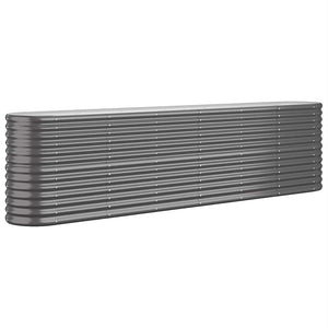 vidaXL Raised Garden Bed Galvanized Steel 260x40x68 cm Anthracite