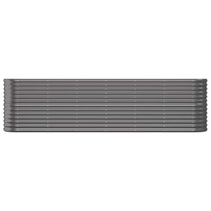 vidaXL Raised Garden Bed Galvanized Steel 260x40x68 cm Anthracite