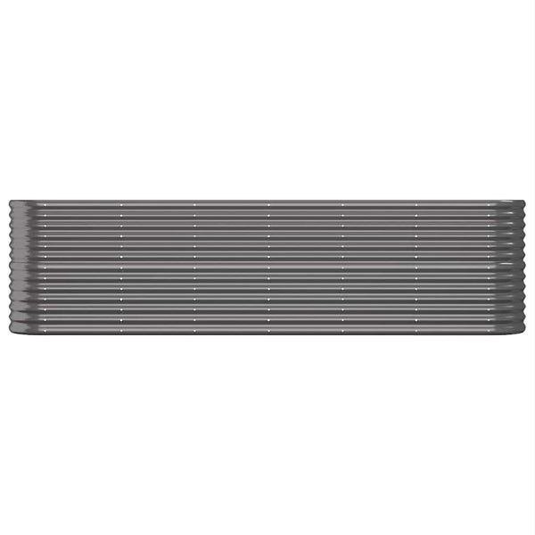 vidaXL Raised Garden Bed Galvanized Steel 260x40x68 cm Anthracite